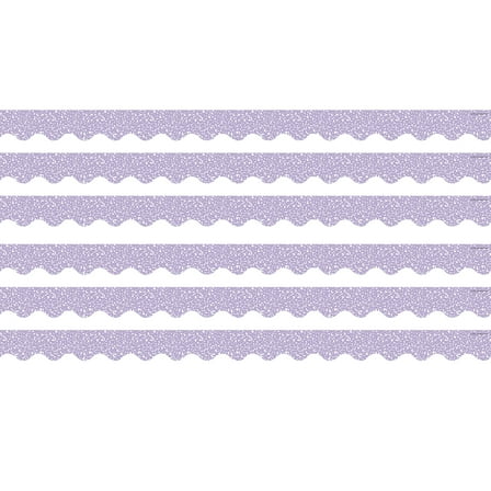 Teacher Created Resources Composition Purple Scalloped Border Trim, 35 Feet Per Pack, 6 Packs