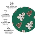 thumbnail image 3 of Honeii Gingerbread Snowman Cookies print Leather Coaster Set of 4, ideal for safeguarding your furniture from drinks spills and effortless cleanup-Round Shape, 3 of 6