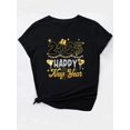 thumbnail image 3 of Camiseta para mujer veranoGraphic Glam, Women's Casual Fashion T-Shirt with New Year Hat & Fireworks Print - Crew Neck, Short Sleeve, Breathable Polyester - Perfect for Spring/SummerFather's Day, Mo, 3 of 8