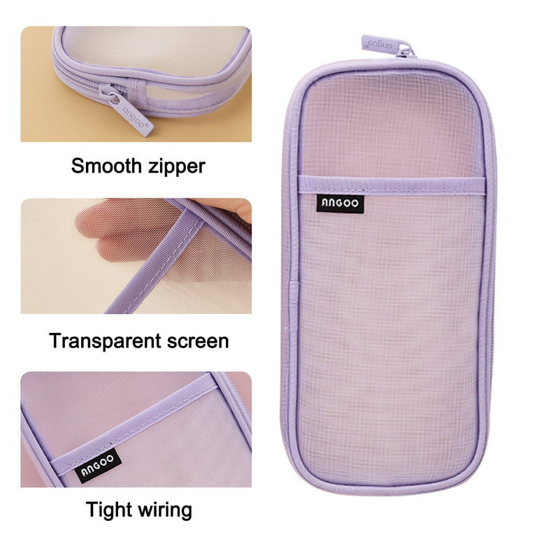 Simple And Transparent Pencil Case Stationery Case - Temu
