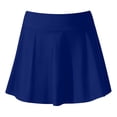 thumbnail image 5 of Feancey Swim Skirts with Briefs for Women Stretchy High Waist Mini Skirt Solid Color Casual Beach Short Skirt Pants Lightweight Comfort Athletic Skorts Blue L, 5 of 8