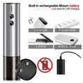 thumbnail image 3 of Electric Wine Opener with Foil Cutter and USB Cable (Silver), 3 of 5