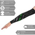 thumbnail image 4 of Compression Arm Sleeves Cooling For Men Women Thin Green Line America Flag Sun Protection Sleeve Athletic Sleeve Cover, 4 of 7
