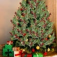 thumbnail image 6 of Dalrosia Snowy Artificial Cedar Picks with Red Berries Winter Frosted Faux Cedar Sprays Artificial Pine Branches Christmas Tree Picks Christmas Greenery Branches Stems for Floral Arrangement Vase, 6 of 6