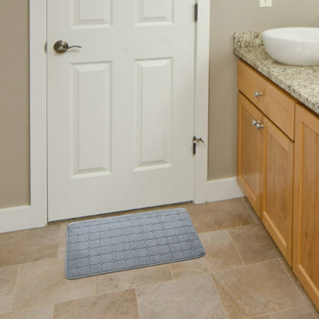 ZZkhGO Soft Memory Foam Bath Mat, Super Absorbent Bathroom Rug, Thick Floor Mat for Bedroom Living Room Home Decor