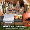thumbnail image 4 of Outdoor Playhouse, Kids Playhouse with Play Kitchen, Kids Wooden Playhouse with Grill Oven, Bread Oven, Toddler Playhouse with Door, Windows, Doorbell for Kids Outdoor, Play House for Kids Ages 3+, 4 of 9