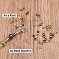 thumbnail image 3 of Uxcell 1000 Pcs Brass Crimp Tube Beads Jewelry Making Tube Crimp End Spacer Bead for DIY Silver Tone 0.06", 3 of 5