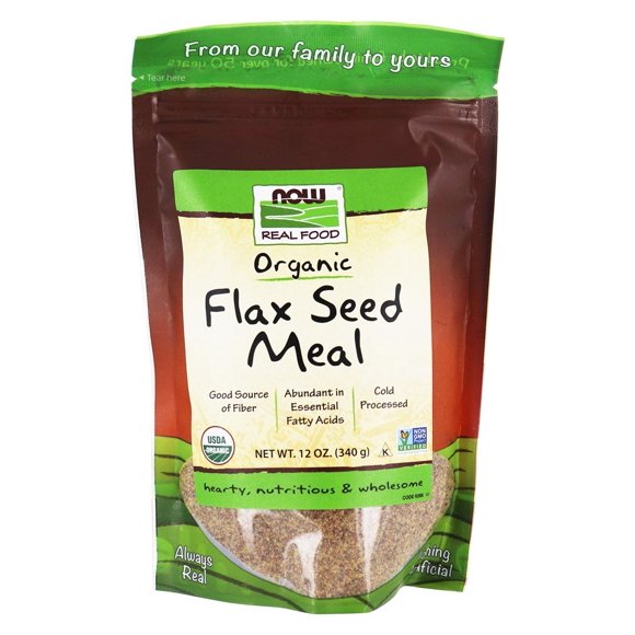 NOW Foods - NOW Real Food Organic Flax Seed Meal - 12 oz.
