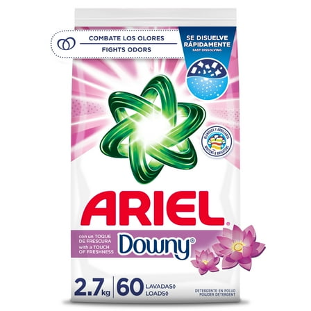 Ariel with a Touch of Downy Freshness, Powder Laundry Detergent, 2.7 kg, 60 Loads