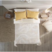 Oporto Geometric Soft Texture Reversible Comforter Set 4 Pcs Queen Size Made In Mexico