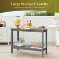 thumbnail image 3 of ZENY 48" 2-tier Wooden Console Table, Gray, 3 of 15