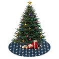 thumbnail image 3 of 30 Inch Christmas Tree Skirt – Velvet Plush Tree Mat, Soft Thickened Polyester with Red Ties, Single-Sided Printing, Available in 30in/36in/48in, Perfect for Holiday Xmas Tree Decoration, 3 of 7