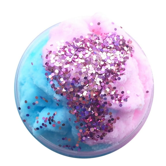 ELFINDEA Toys Crystal Slimes Clays DIY Noodles Pulling Toy Fruit Scented Modeling Clays-Stress Relief Slime,non-sticky slime,Sensory toys Easter Valentine's Day Gifts(E)