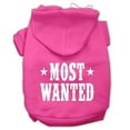 thumbnail image 1 of Most Wanted Screen Print Pet Hoodies Bright Pink Size Med (12), 1 of 1