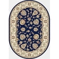 thumbnail image 1 of Dynamic Rugs ANOV35573653464 Ancient Garden 2 ft. 7 in. x 4 ft. 7 in. Oval 57365-3464 Rug - Blue/Ivory, 1 of 1
