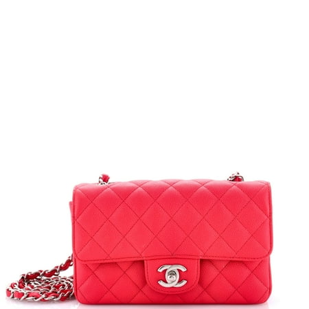 Pre-Owned Classic Single Flap Bag Quilted Caviar Mini by Rebag