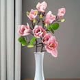 thumbnail image 3 of Spencer 2pcs Artificial Magnolia Silk Fake Flowers 25.6" Faux Flowers Plants for Home kitchen Wedding Festivals Decorations (Pink), 3 of 11