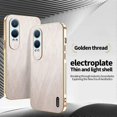 thumbnail image 2 of KADEM For OnePlus Nord CE4 Lite 5G Case Electroplating Silk Texture PU + TPU Phone Back Cover - Gree, 2 of 5