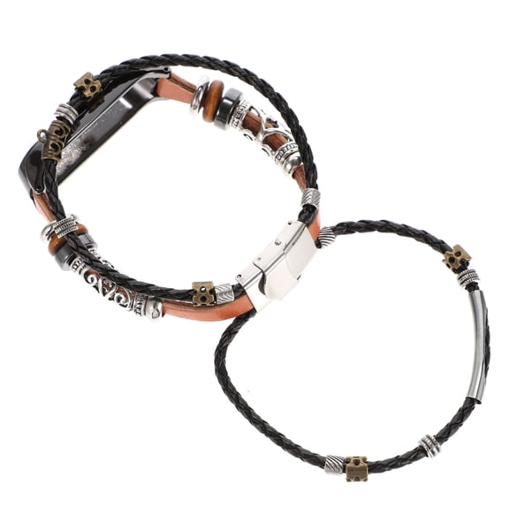 ifundom Brown Metal Vintage Wristband Strap for Smartwatch Replacement Band Accessory 1 Piece