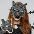 thumbnail image 5 of Werewolf Mask Tail Gloves Accessory Set - Gray Transformative Dress Up Kit for Halloween Masquerade Parties Fantasy Events, 5 of 6