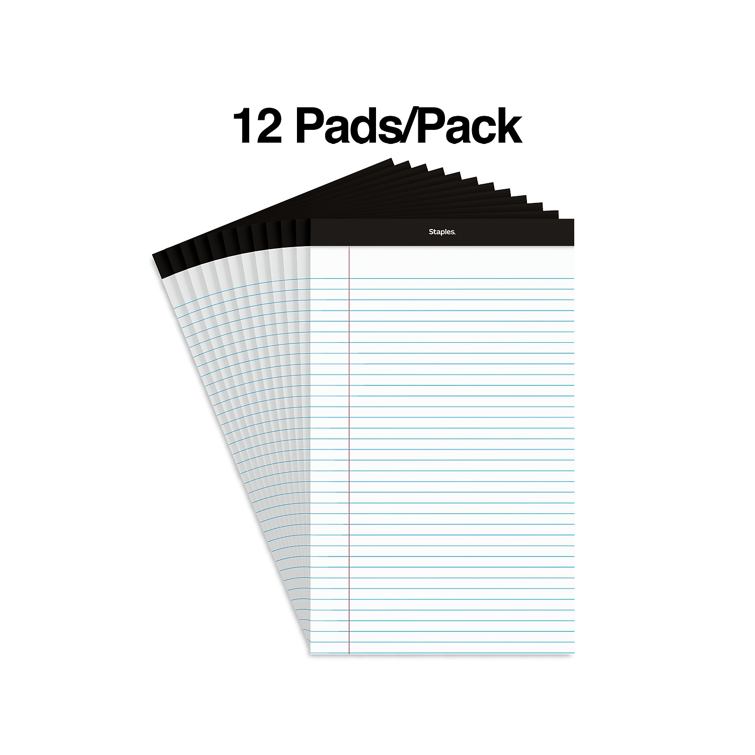 Staples Notepads 8.5" x 14" Wide White 50 Sh/Pad 12 Pads/PK (51297/26786) TR57342/26786