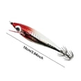 thumbnail image 4 of Señuelo Pesca Luminoso Anzuelos Calamar Anzuelo Artificial Cebos Jigging () Rojo Y Blanco, 4 of 4