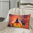 thumbnail image 4 of Plush Throw Pillow Covers, Halloween Pumpkin Pillow Cases with Invisible Zipper, Breathable Microfiber Pillow Cases Standard Size for Sleeping Bedroom Sofa Living Room 16x24, 4 of 5