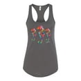 thumbnail image 2 of Wild Bobby, Colorful Rainbow Seahorses Animal Lover Ladies Racerback Tank Top, Dark Grey, X-Large, 2 of 3