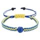 thumbnail image 2 of Pulseras para mujer, regalos para mujer, conjunto de pulsera ucraniana amarilla y azul, pulsera de cuerda, pulseras de hilo, pulsera con cristal natural, pulsera con colgante, 2 of 2