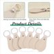 thumbnail image 2 of Kit de de de 60 Piezas para Manualidades DIY, Llaveros en de de PU con Remaches y Llaveros para Grabar, 2 of 5