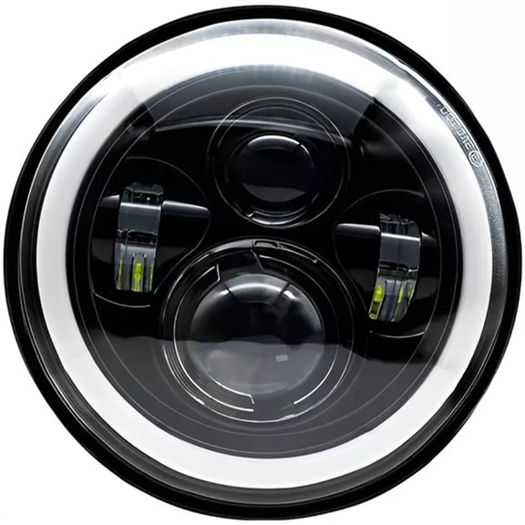 Faros Delanteros Led H4 Halo De Ángel P/wrangler Jeep Vocho Negro