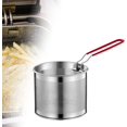 thumbnail image 4 of ZOUSSIQI Stainless Steel Deep Fryer Basket Kitchen Fry Basket Multifunction Deep Frying with Handle for French Fries Spaghetti Serving, 14cm CA919-30222, 4 of 7