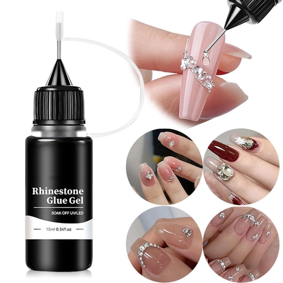 Nail Gap Filling Gel 10Ml - Glue for Nails 10Ml Gel Nail Glue | Blíng Gel for Nail | Nail Glue for Charm | Needle Head Nail 3D Design Accessories Charm Decoration Glue for Beginner Makeup Organizers