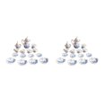 thumbnail image 2 of maskred Mini House Tableware Set Miniature Kitchen Ornament Interesting 1/12 Scale Scene Layout Dinnerware Kit Models Props Blue flower 2Set, 2 of 6