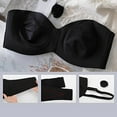 thumbnail image 5 of YEJIMAN Women's Full Support Non Slip Bra Strapless Push up Plus Size Seamless Bra Convertible Bandeau Bra, Black Womens Underwear Cotton, Nylon Long Underwear Women, 5 of 8