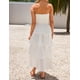 thumbnail image 4 of Vestido largo ZESICA Summer 2025 sin tirantes con hombros descubiertos blanco, 4 of 8