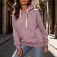 thumbnail image 6 of Tumotour Pullover Hoodies for Women'S Long-Sleeve Hooded Fall Sweatshirt with Pockets Athletic Workout Blouses, 6 of 8