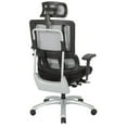 thumbnail image 3 of Vertical Gray Mesh Back Chair with Silver Base with Headrest, 3 of 3