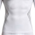 thumbnail image 4 of Mens Tops Beach Vacation Fashion Clothes 2026 Men's Solid Color Round Neck Long Sleeved Casual Sports Fashion Fitness Top Gray S, 4 of 5