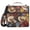 Colorful Hats Flowers, variant on 3 Ring Zipper Binder with Shoulder Strap Waterproof Trapper Keeper 2 Inch D-Ring 500 Sheets Capacity Truck Highland Cow Flower