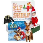 The Elf on the Shelf A Christmas Tradition Blue Eyed Boy Scout Elf with Elf Pets Reindeer and BONUS Puffy North Pole Parka
