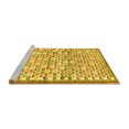 thumbnail image 2 of Ahgly Company Machine Washable Indoor Round Abstract Yellow Contemporary Area Rugs, 8' Round, 2 of 4