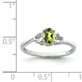 thumbnail image 3 of 925 Sterling Silver Peridot Ring Birthstone August Gemstone, 3 of 10