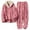 Pink, variant on Women Flannel Pajama Set Pjs Loungewear Sleepwear Long Sleeve Pajama 2 Piece Fluffy Pajama Pants Warm Womens Winter Pajamas Holiday Pajamas for Women