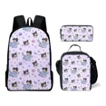 thumbnail image 4 of 3D 3PC-Set New Product Kuromi Backpack Backpack Pencil Bag Student School Bag Primary And Middle School Students, 4 of 5