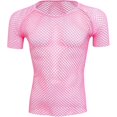 thumbnail image 4 of Bzhegqhd Perspective Large Mesh Men's Transparent Fishing Net Hollowed Out Men's Short Sleeved Round Neck Top/shirt without Pants, 4 of 4