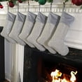 thumbnail image 2 of Strass Holiday Stocking, Silver Glass Rhinestones, 7" x 21", 2 of 4