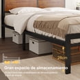 thumbnail image 4 of Cama Queen FABATO Cabecera Colchon Luces Led Usb, 4 of 7