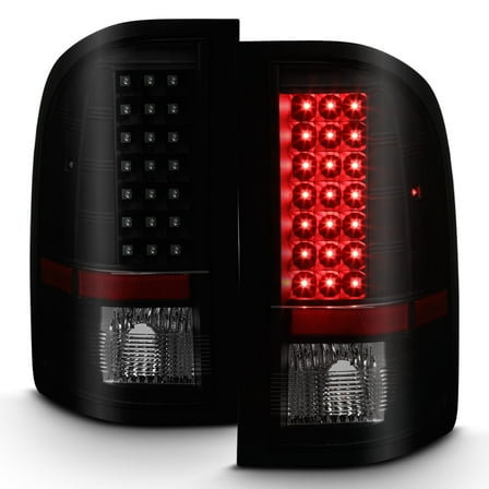 Blk Smoked 2007-2013 Chevy Silverado 1500/07-14 2500 3500 LED Tail Lights Lamps