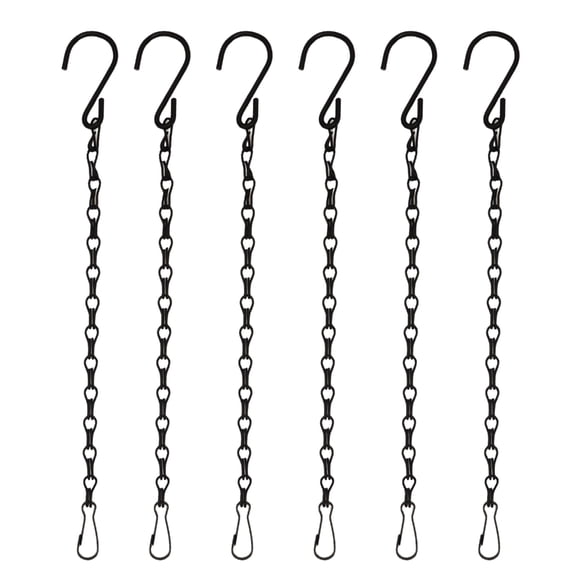 6Pcs Garden Plant Hangers Double Hook Hanging Chain for Flowers Bird Feeders Adjustable Length Ceiling Hook Enduring